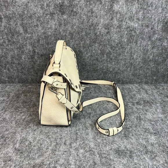 Rebecca Minkoff Cream Crossbody Bag with Silver Details - Picture 3 of 13